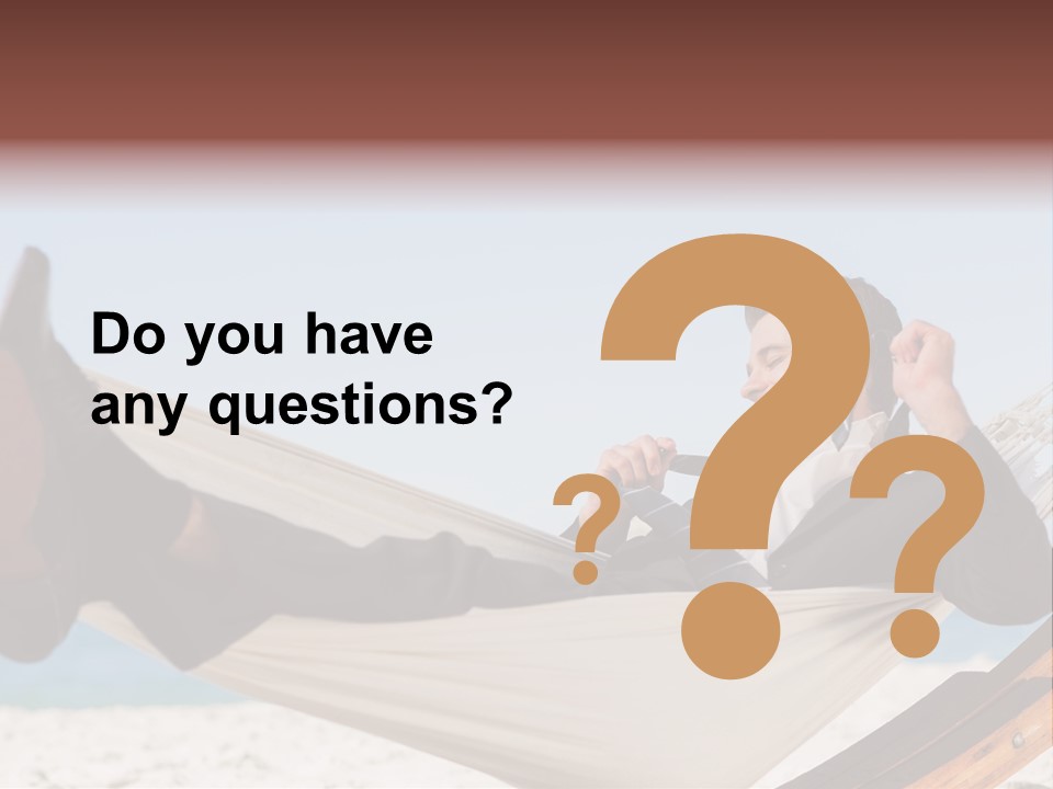 Outdoors Handsome Hammock PowerPoint Template