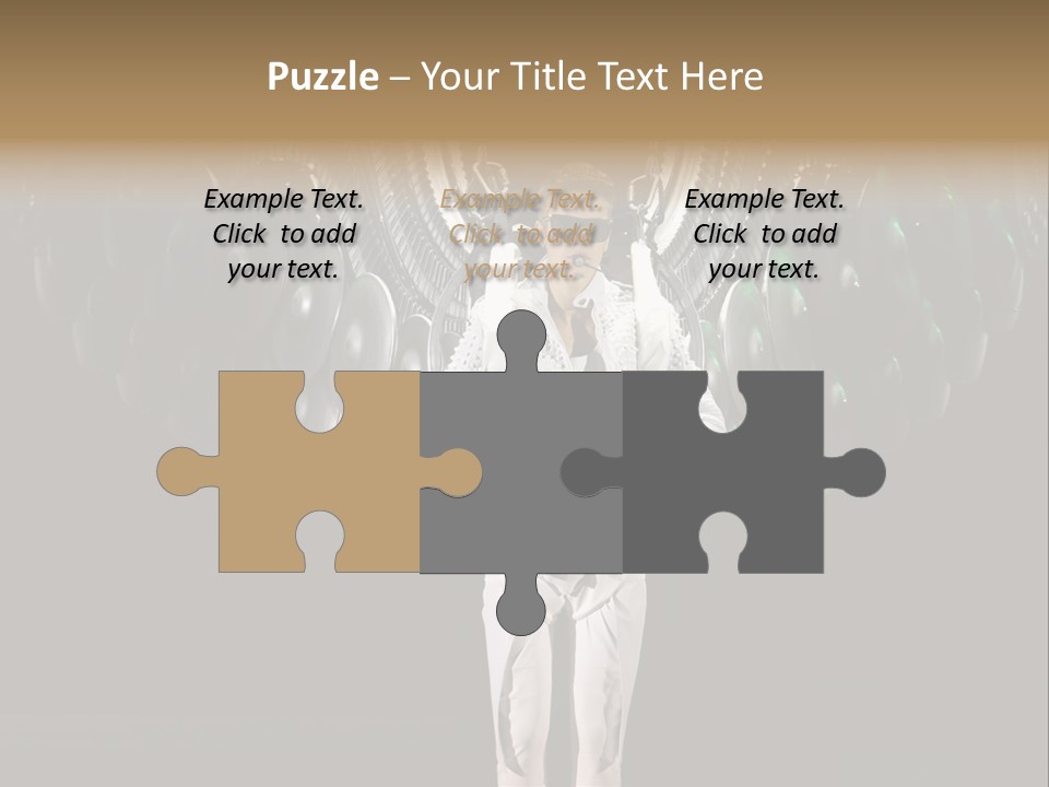 A Man Standing On A Stage With Lots Of Balloons In The Background PowerPoint Template