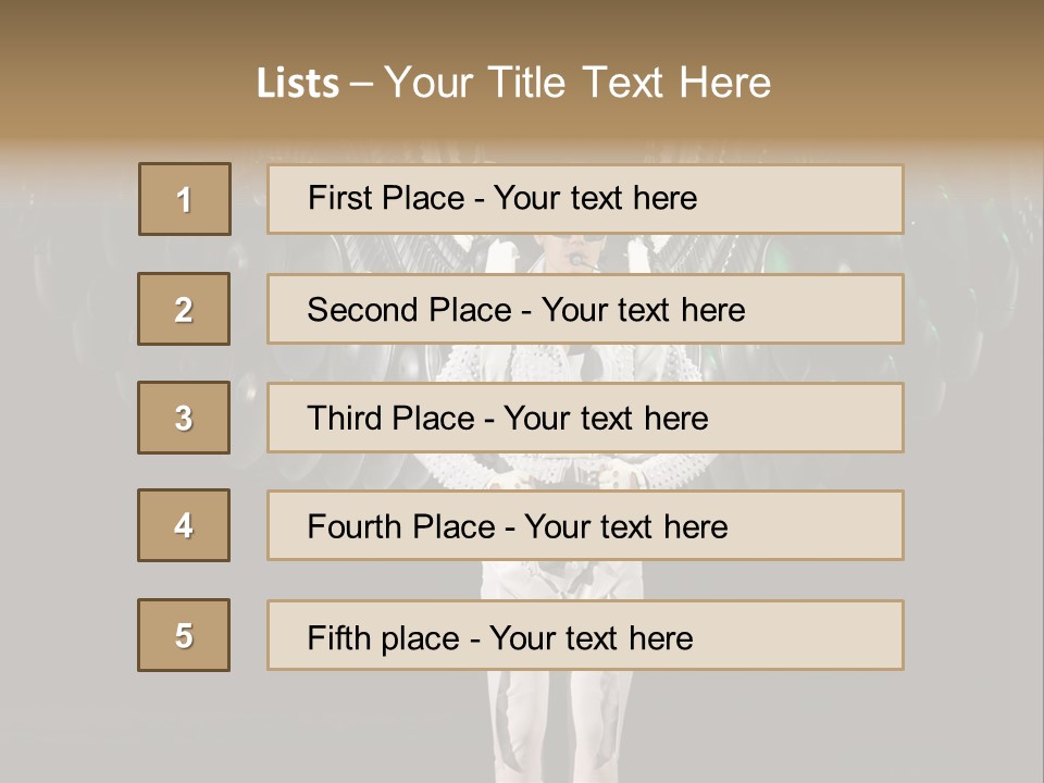 A Man Standing On A Stage With Lots Of Balloons In The Background PowerPoint Template