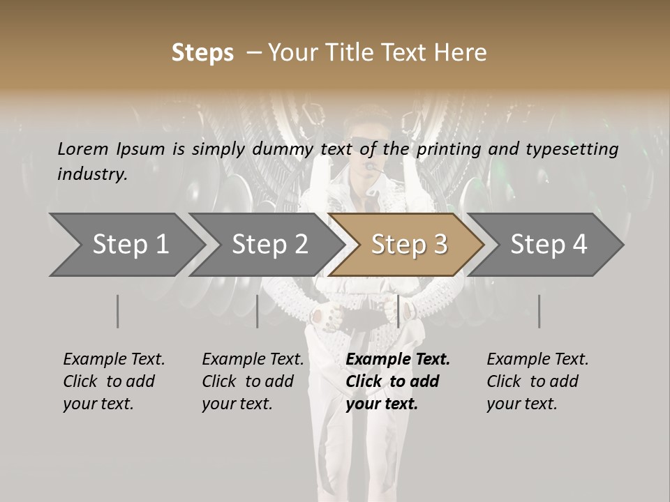 A Man Standing On A Stage With Lots Of Balloons In The Background PowerPoint Template
