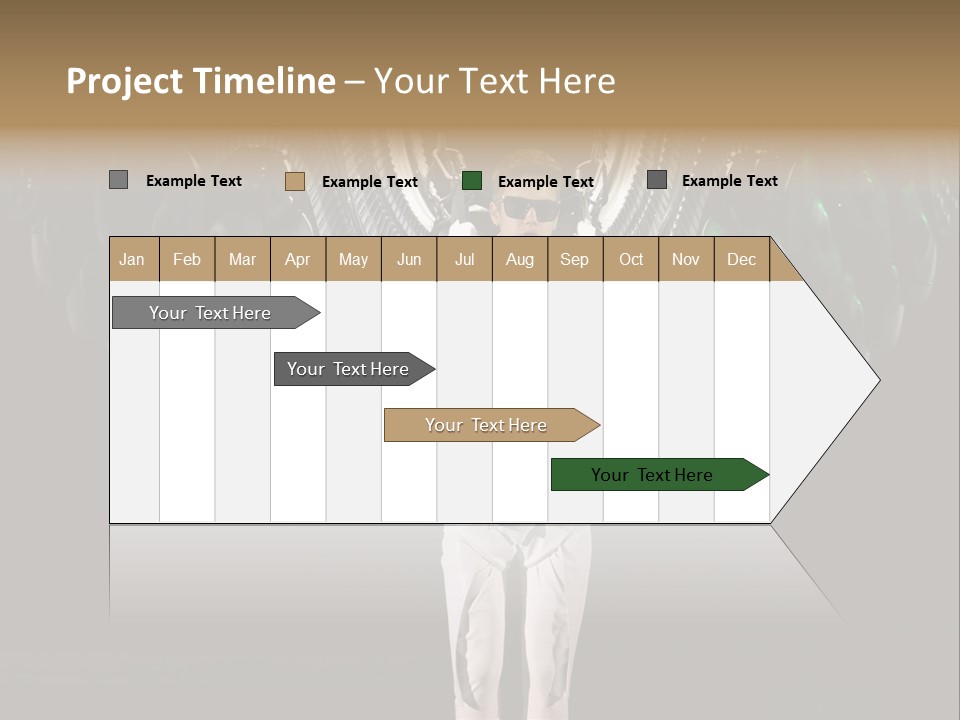 A Man Standing On A Stage With Lots Of Balloons In The Background PowerPoint Template