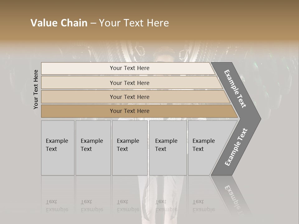 A Man Standing On A Stage With Lots Of Balloons In The Background PowerPoint Template