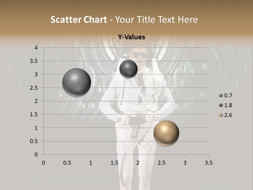 A Man Standing On A Stage With Lots Of Balloons In The Background PowerPoint Template