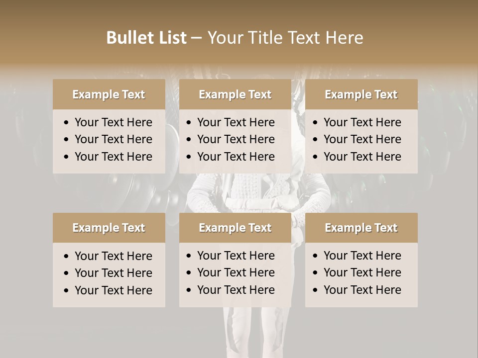 A Man Standing On A Stage With Lots Of Balloons In The Background PowerPoint Template