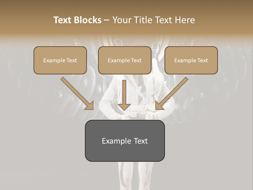 A Man Standing On A Stage With Lots Of Balloons In The Background PowerPoint Template