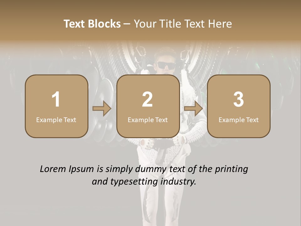 A Man Standing On A Stage With Lots Of Balloons In The Background PowerPoint Template