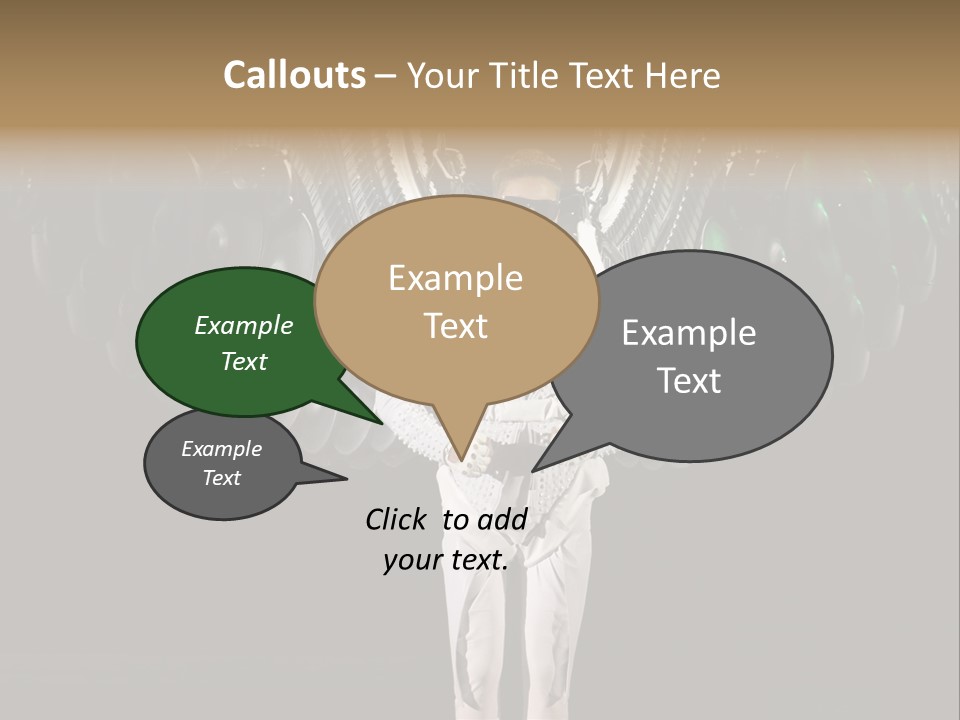 A Man Standing On A Stage With Lots Of Balloons In The Background PowerPoint Template