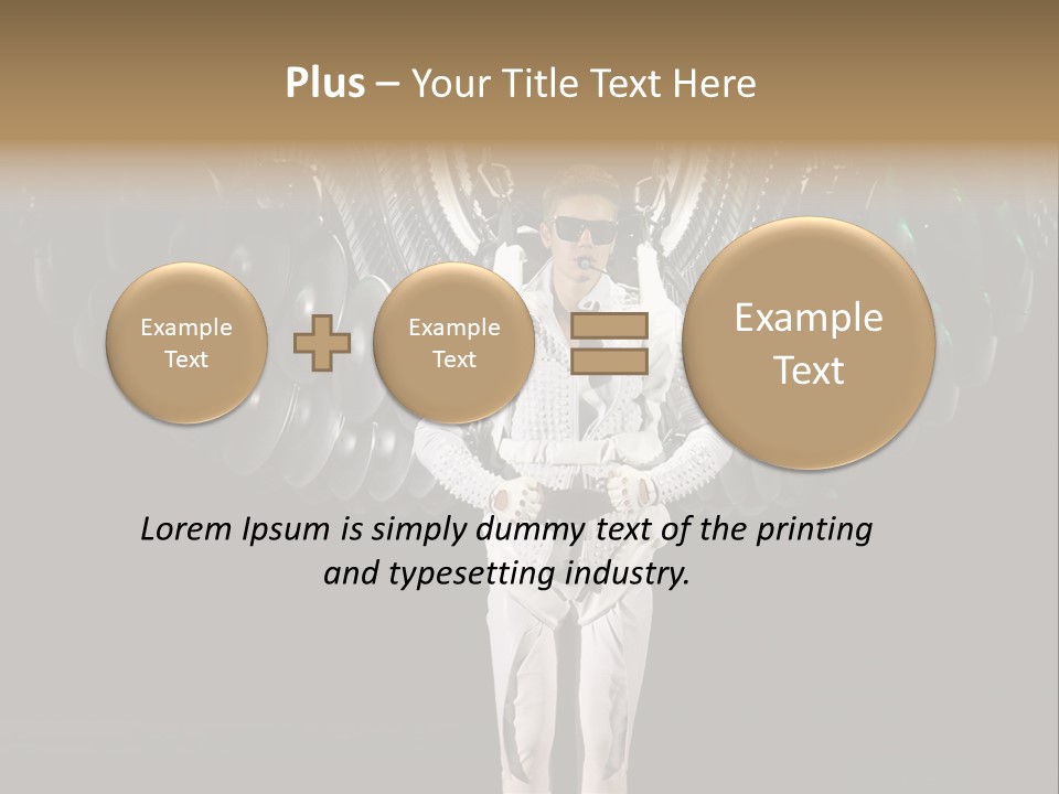 A Man Standing On A Stage With Lots Of Balloons In The Background PowerPoint Template