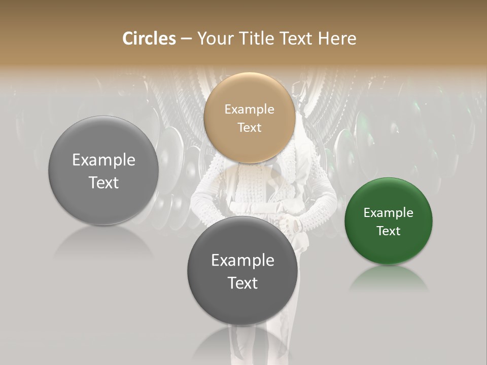 A Man Standing On A Stage With Lots Of Balloons In The Background PowerPoint Template