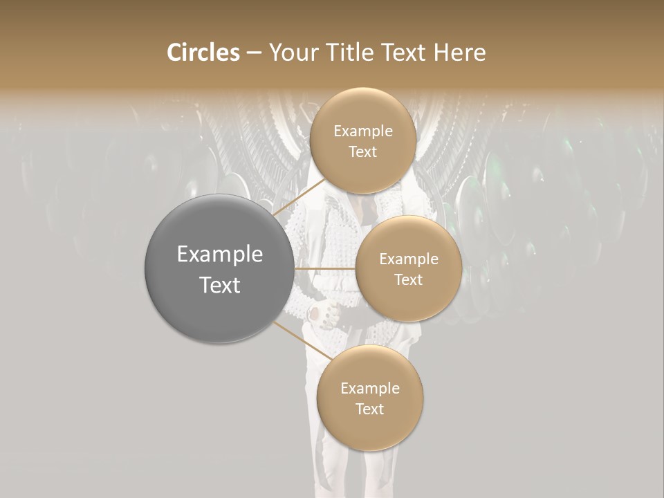 A Man Standing On A Stage With Lots Of Balloons In The Background PowerPoint Template