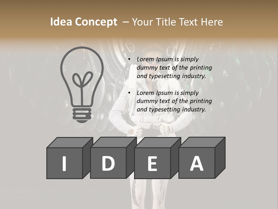 A Man Standing On A Stage With Lots Of Balloons In The Background PowerPoint Template