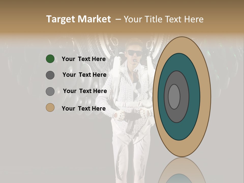 A Man Standing On A Stage With Lots Of Balloons In The Background PowerPoint Template