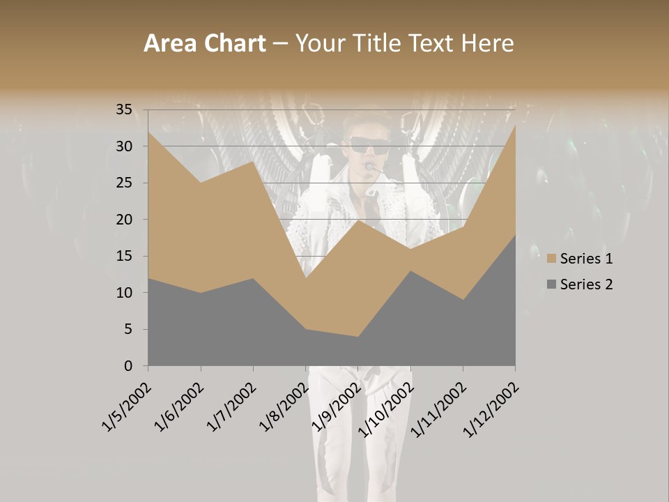 A Man Standing On A Stage With Lots Of Balloons In The Background PowerPoint Template