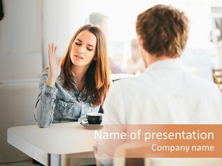 Problems Cafe Person PowerPoint Template