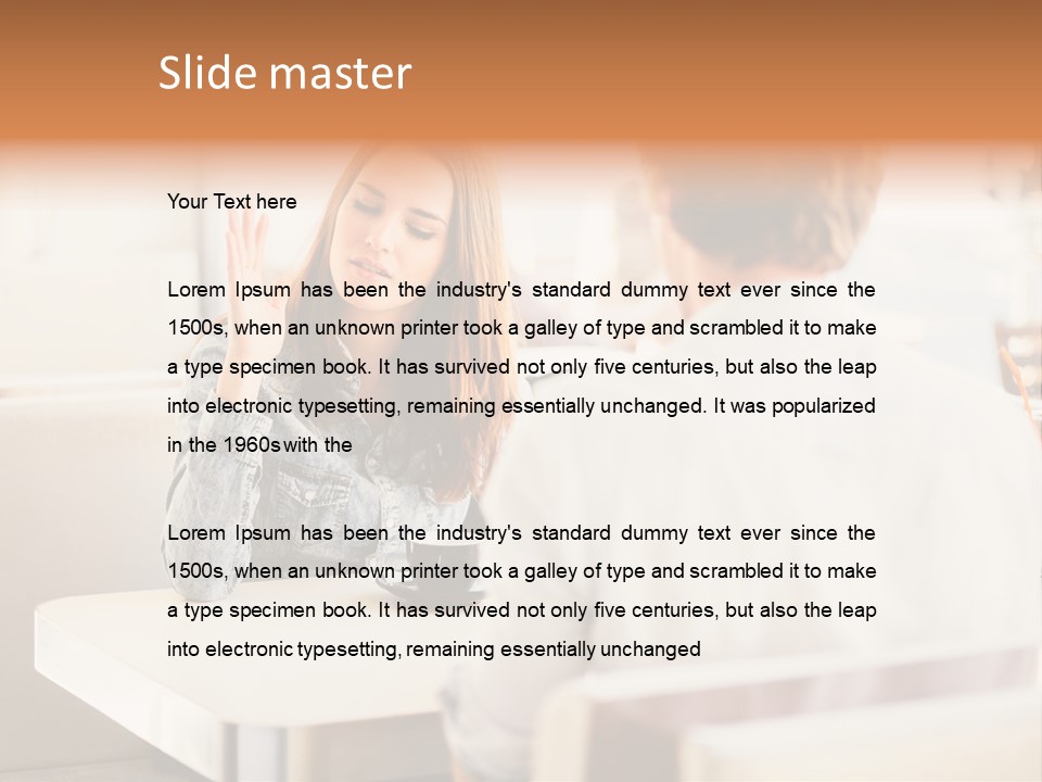 Problems Cafe Person PowerPoint Template