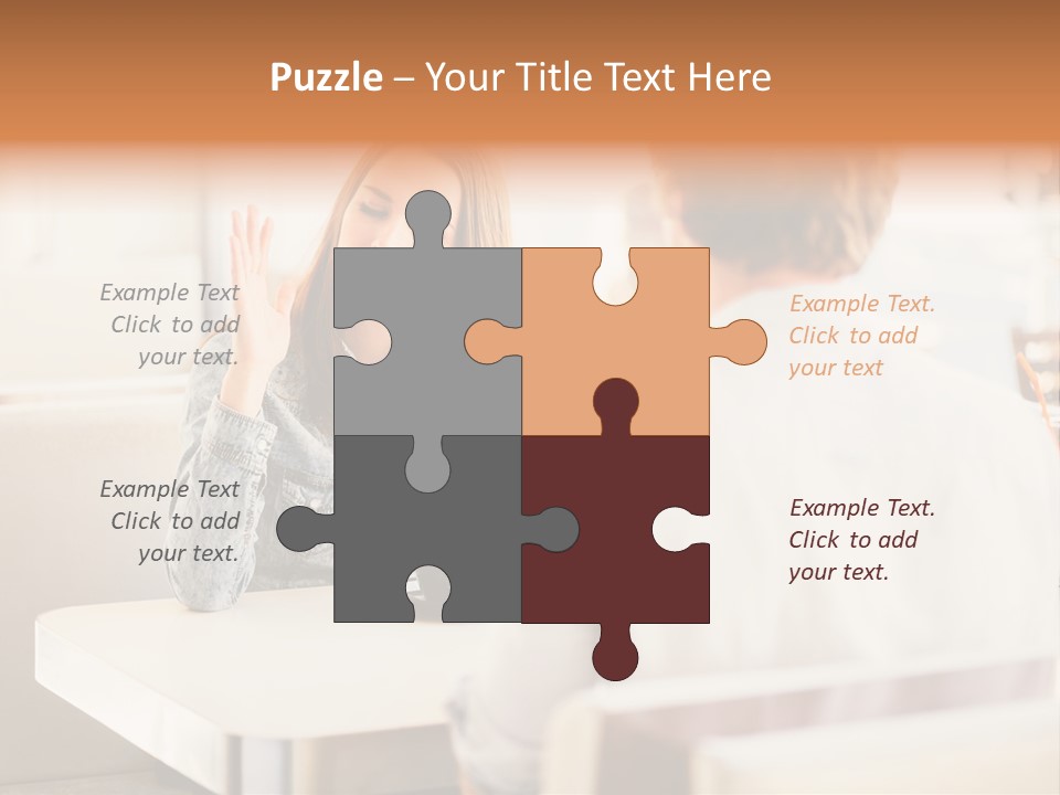 Problems Cafe Person PowerPoint Template