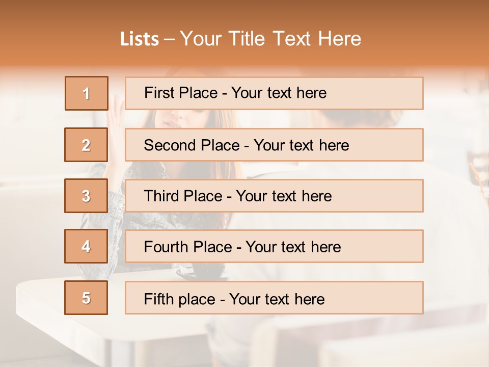 Problems Cafe Person PowerPoint Template