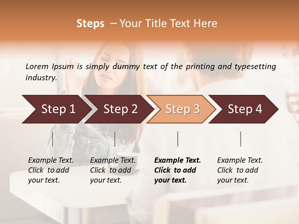 Problems Cafe Person PowerPoint Template