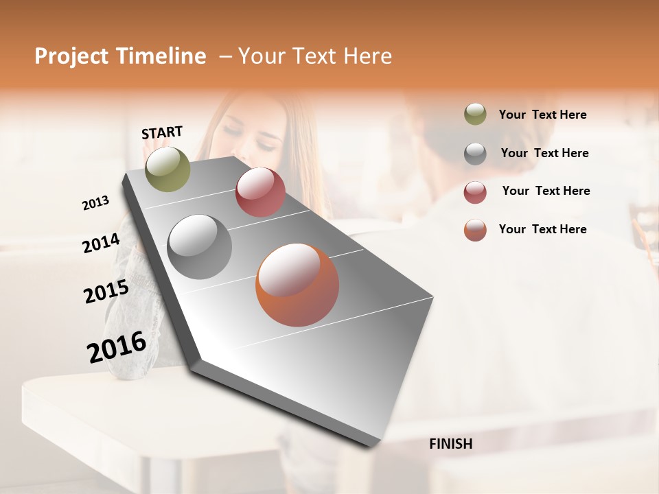 Problems Cafe Person PowerPoint Template