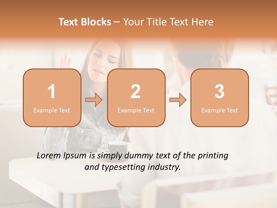 Problems Cafe Person PowerPoint Template