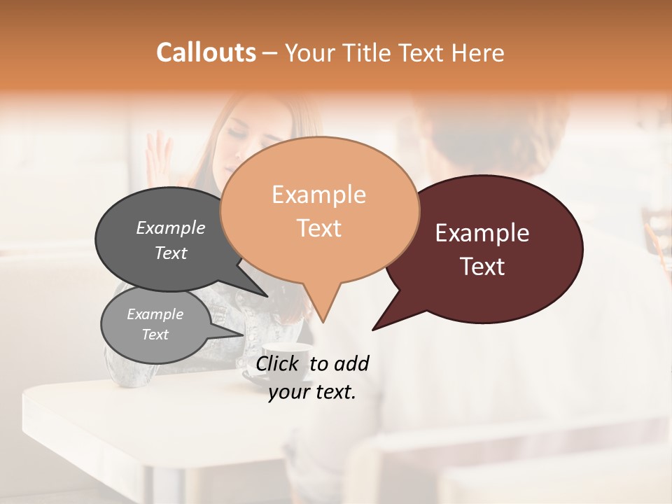 Problems Cafe Person PowerPoint Template