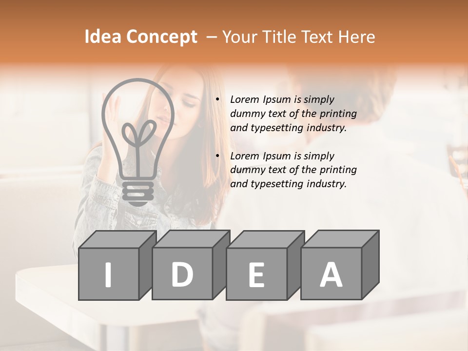 Problems Cafe Person PowerPoint Template