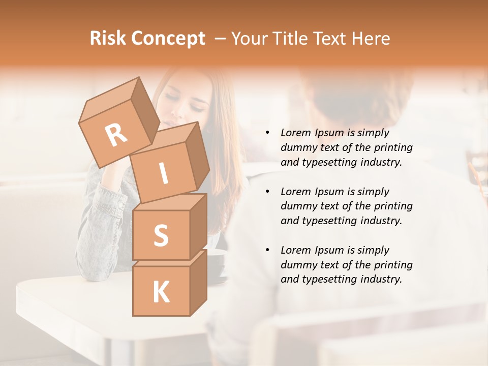 Problems Cafe Person PowerPoint Template