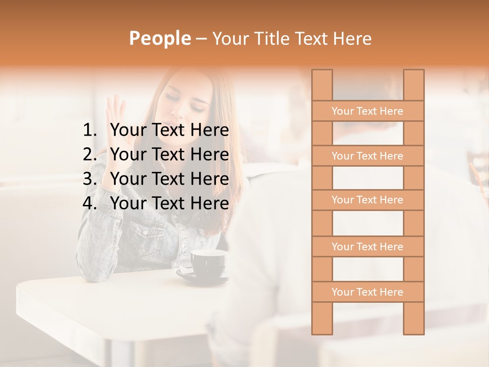 Problems Cafe Person PowerPoint Template