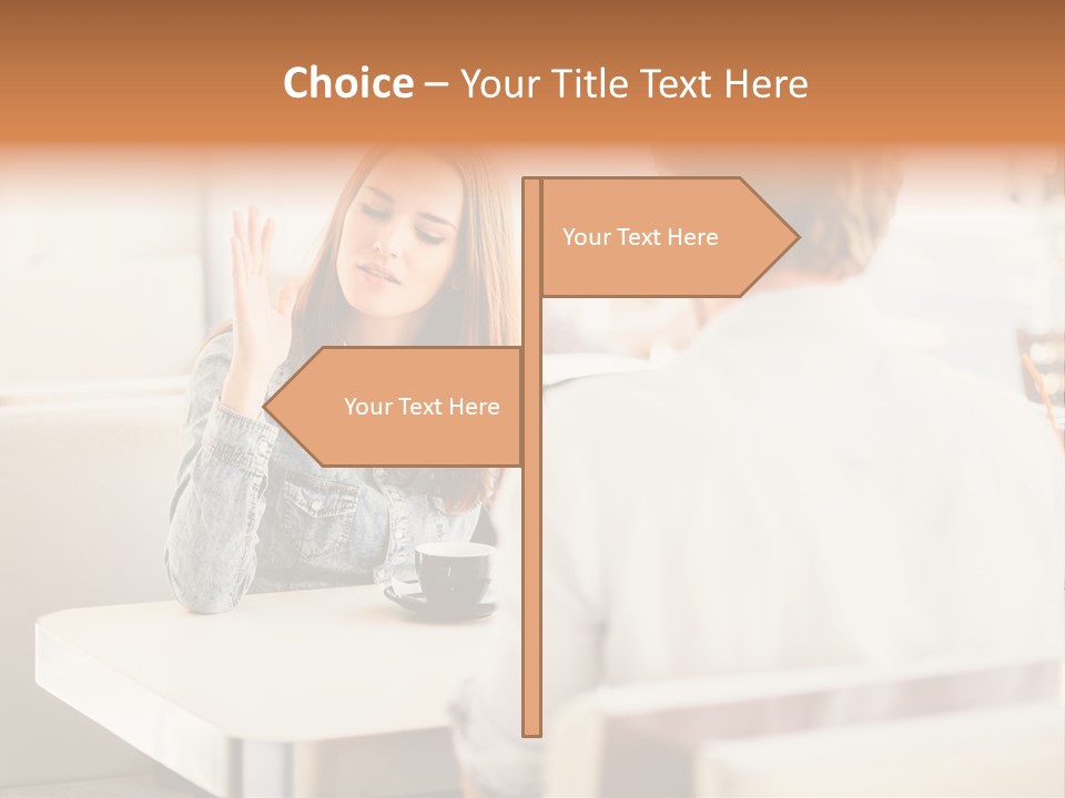 Problems Cafe Person PowerPoint Template