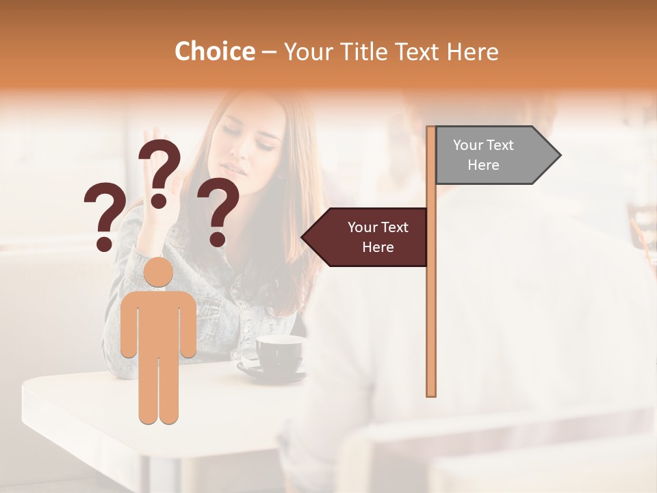 Problems Cafe Person PowerPoint Template