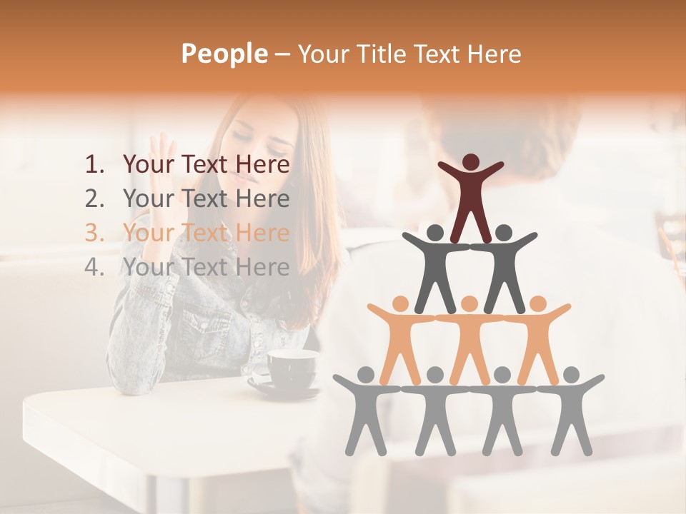 Problems Cafe Person PowerPoint Template