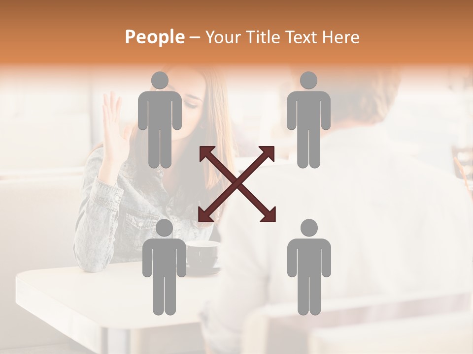 Problems Cafe Person PowerPoint Template