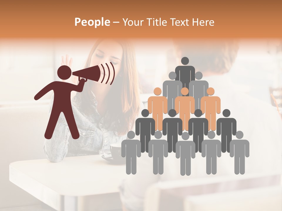 Problems Cafe Person PowerPoint Template