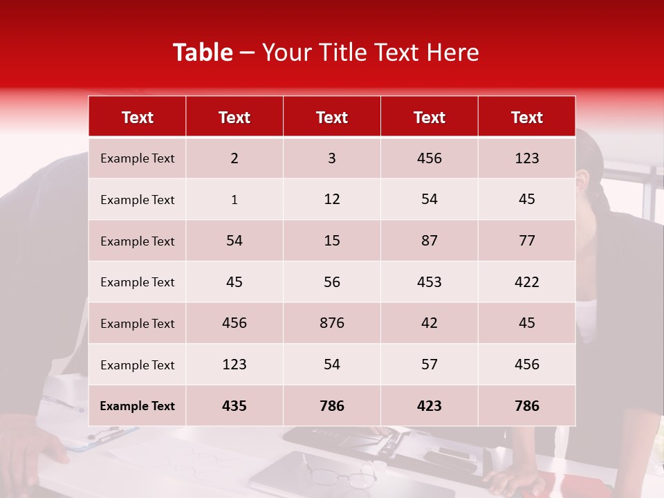 Table  Women PowerPoint Template