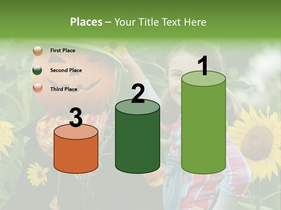 Flower Playing Autumn PowerPoint Template