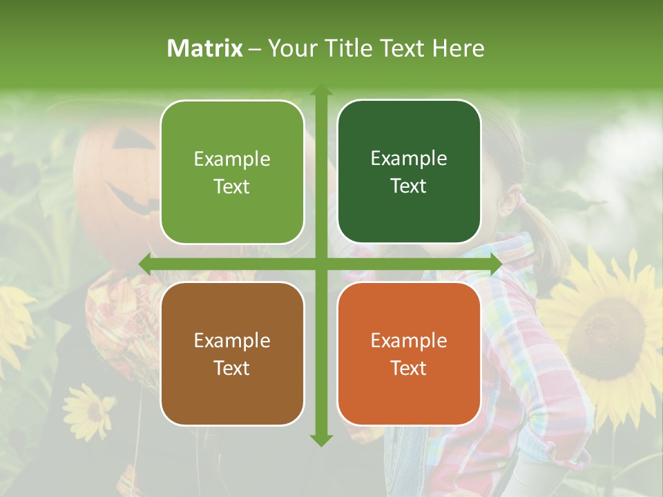 Flower Playing Autumn PowerPoint Template