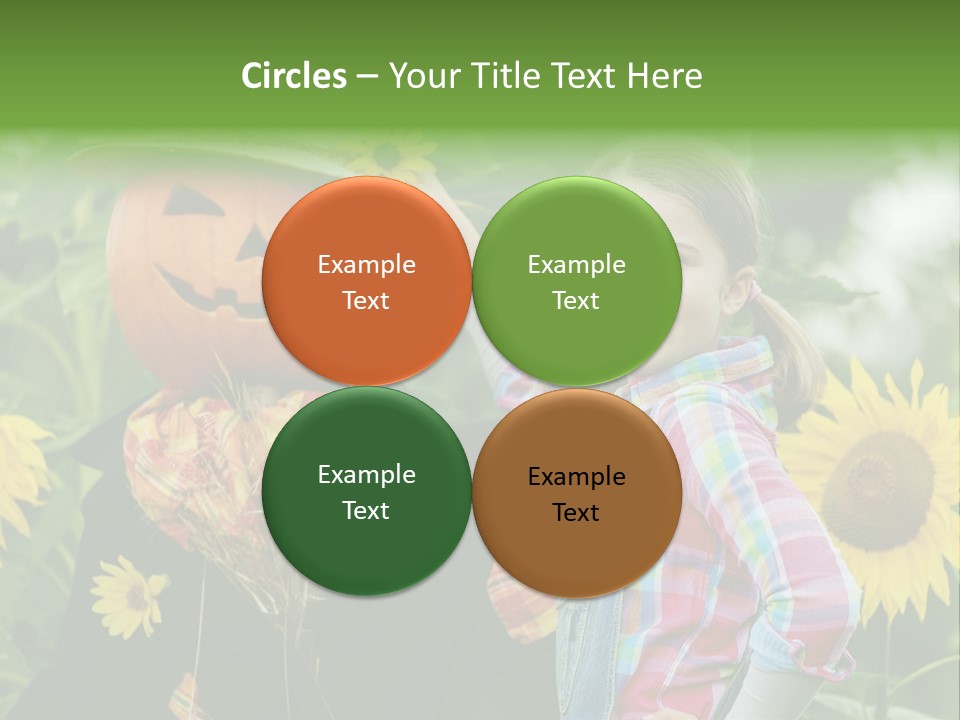 Flower Playing Autumn PowerPoint Template