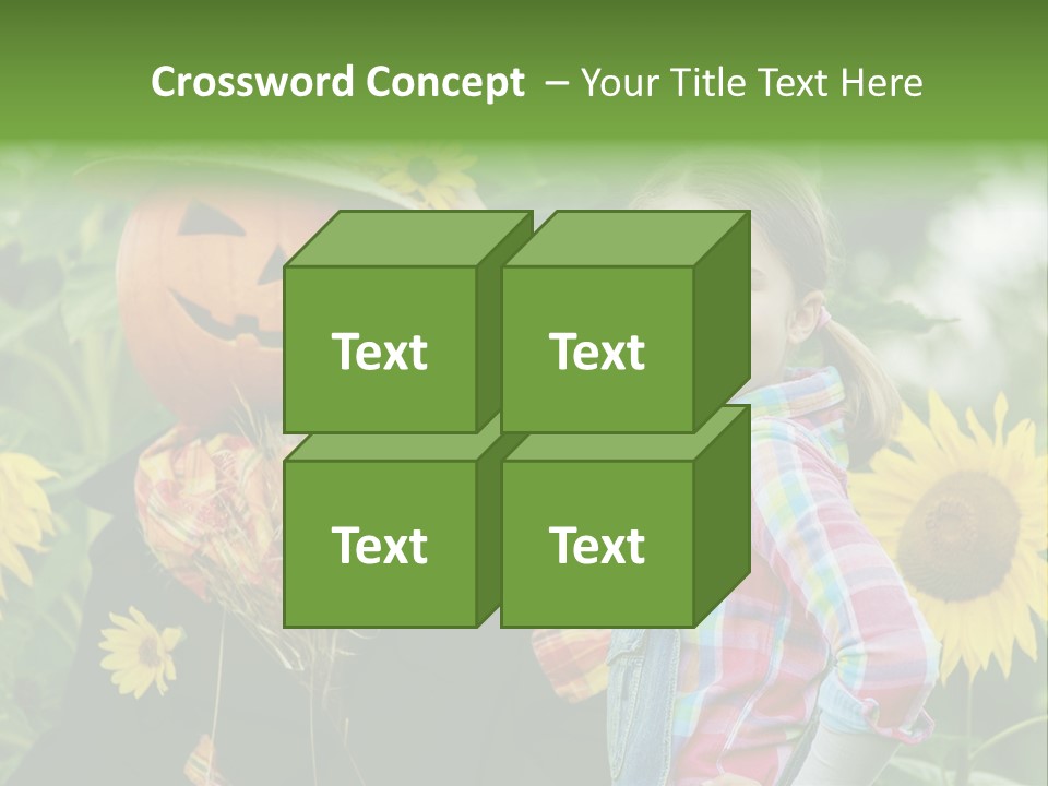 Flower Playing Autumn PowerPoint Template