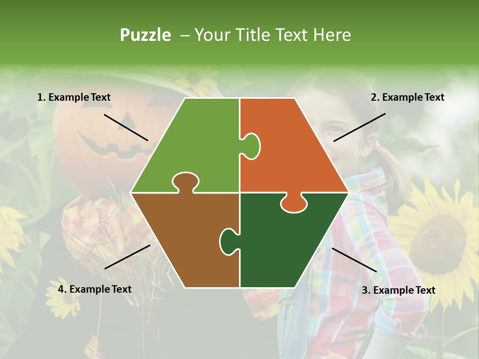 Flower Playing Autumn PowerPoint Template