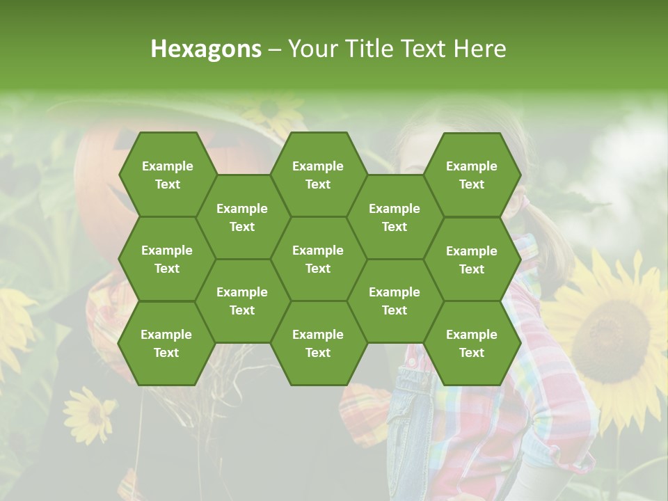 Flower Playing Autumn PowerPoint Template