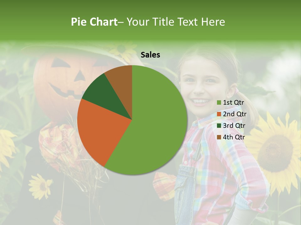 Flower Playing Autumn PowerPoint Template