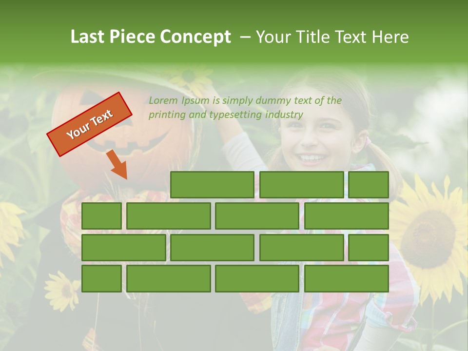 Flower Playing Autumn PowerPoint Template