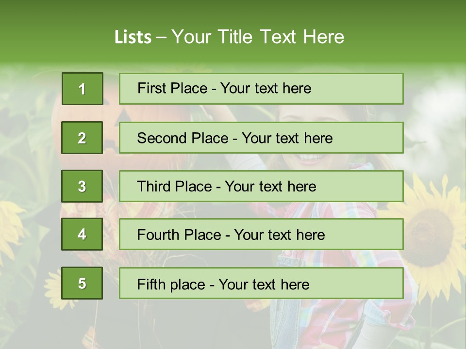 Flower Playing Autumn PowerPoint Template