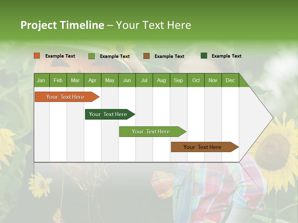 Flower Playing Autumn PowerPoint Template