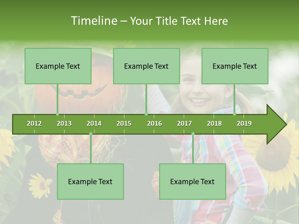 Flower Playing Autumn PowerPoint Template