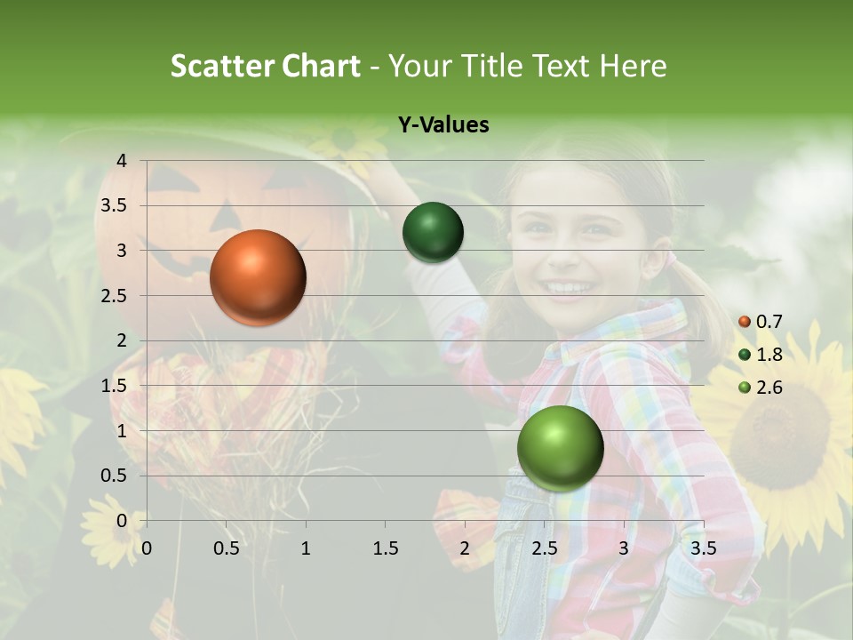 Flower Playing Autumn PowerPoint Template