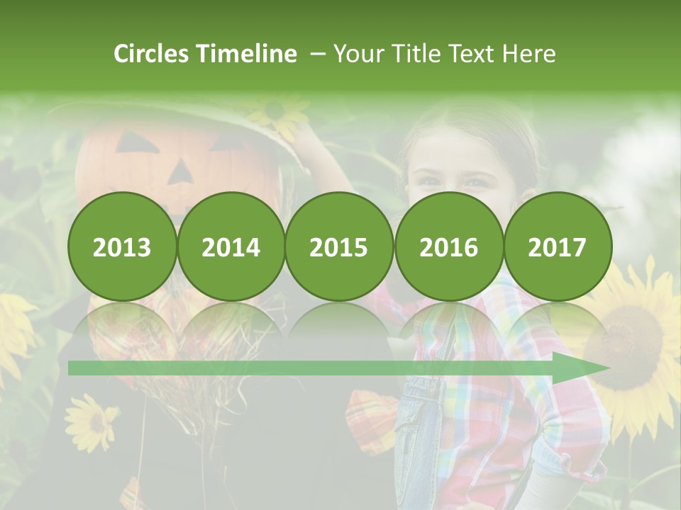 Flower Playing Autumn PowerPoint Template