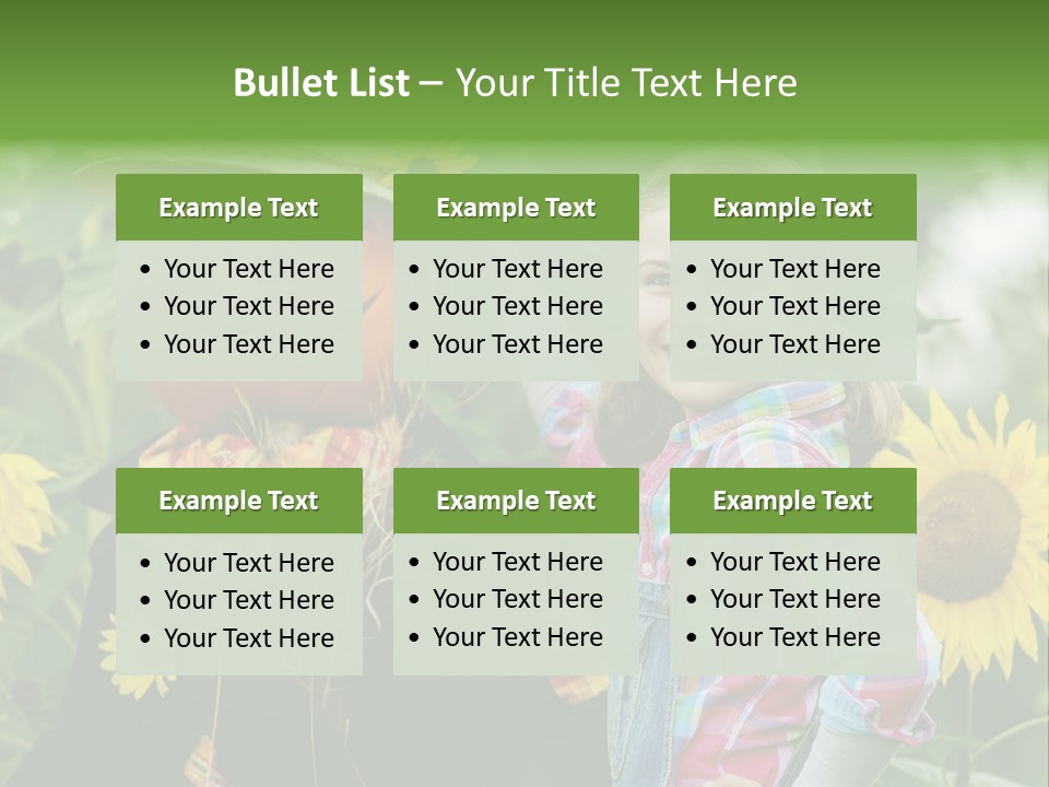 Flower Playing Autumn PowerPoint Template