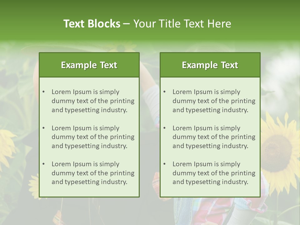 Flower Playing Autumn PowerPoint Template