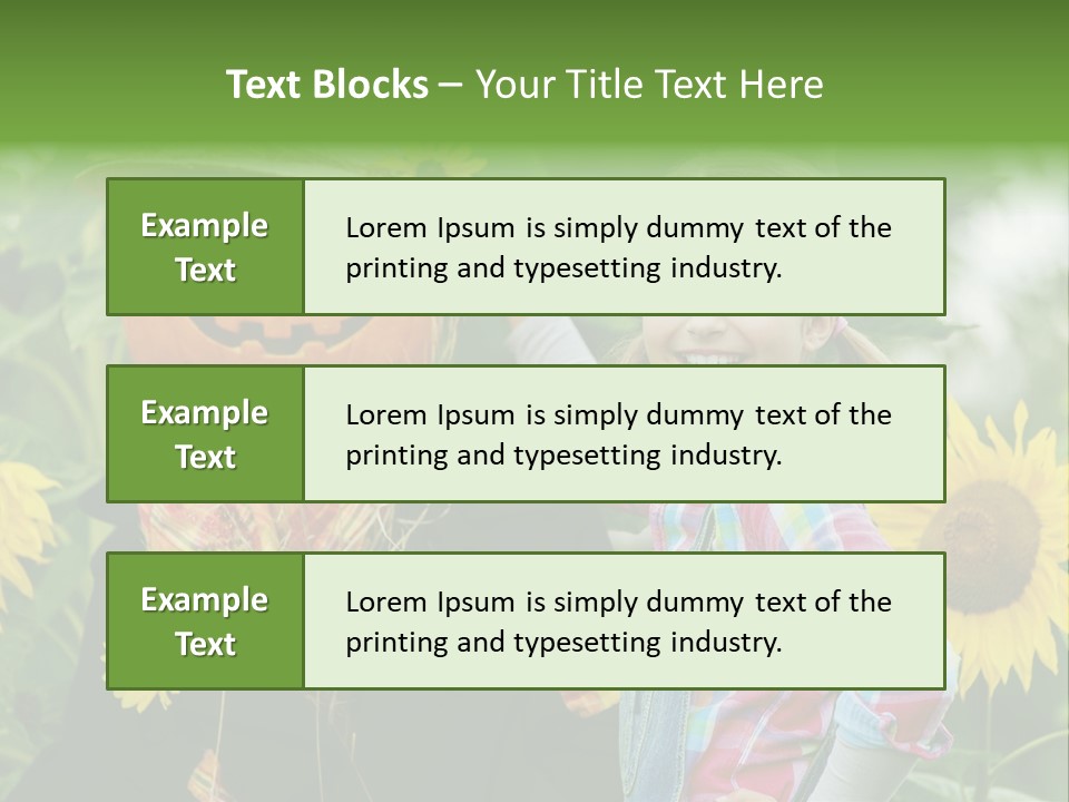 Flower Playing Autumn PowerPoint Template